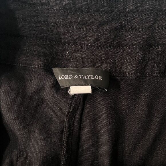 Lord and Taylor Black Drawstring Lightweight Pants Quiet Luxury Vintage 90s - Picture 5 of 5